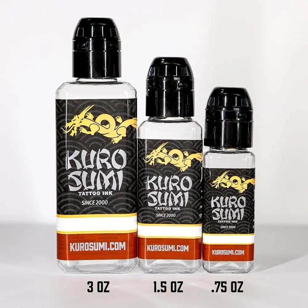 Kuro Sumi Green Apple Blossom Vegan Liquid Ink 0.75oz | Bright, Bold Japanese Tattoo Pigments - view 2