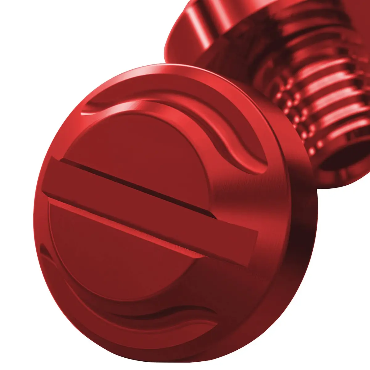 AVERZELLA Red M10 Motorcycle Mirror Hole Plugs 4pcs (2 Regular + 2 Reverse) | CNC Aluminum Anodized Finish - view 7