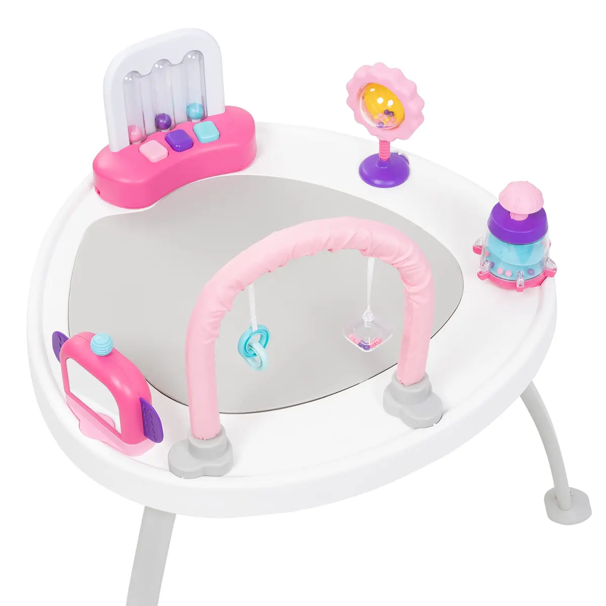 Smart Steps® 3-in-1 Bounce N' Play Activity Center Plus with STEM Learning Toys, Princess Pink | Converts from Activity Center to Flat Table, Supports Baby Development - view 8