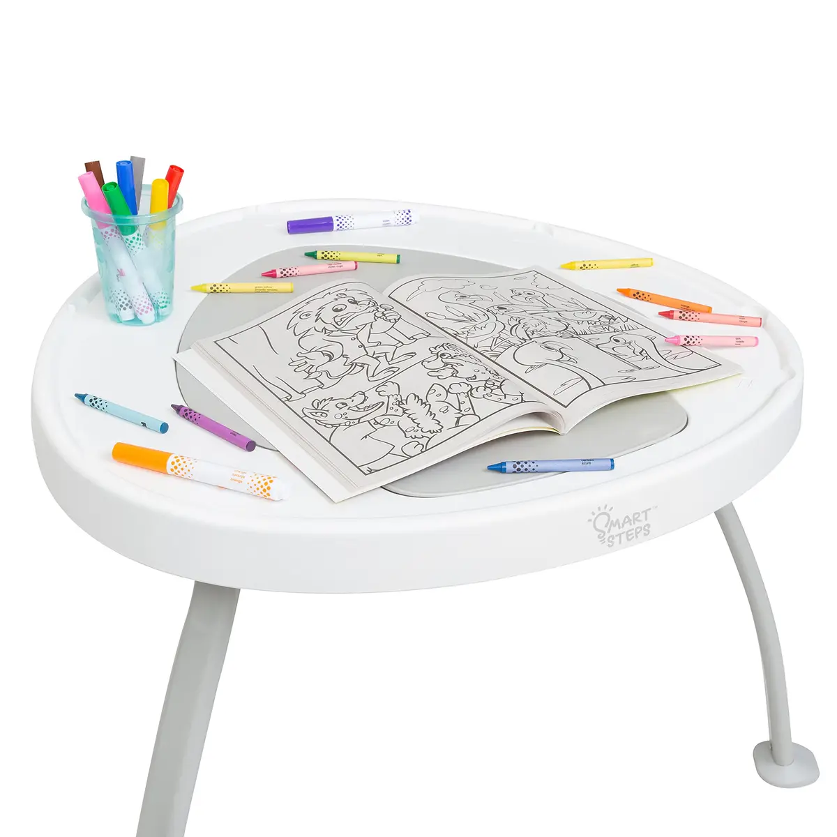 Smart Steps® 3-in-1 Bounce N' Play Activity Center Plus with STEM Learning Toys, Princess Pink | Converts from Activity Center to Flat Table, Supports Baby Development - view 9