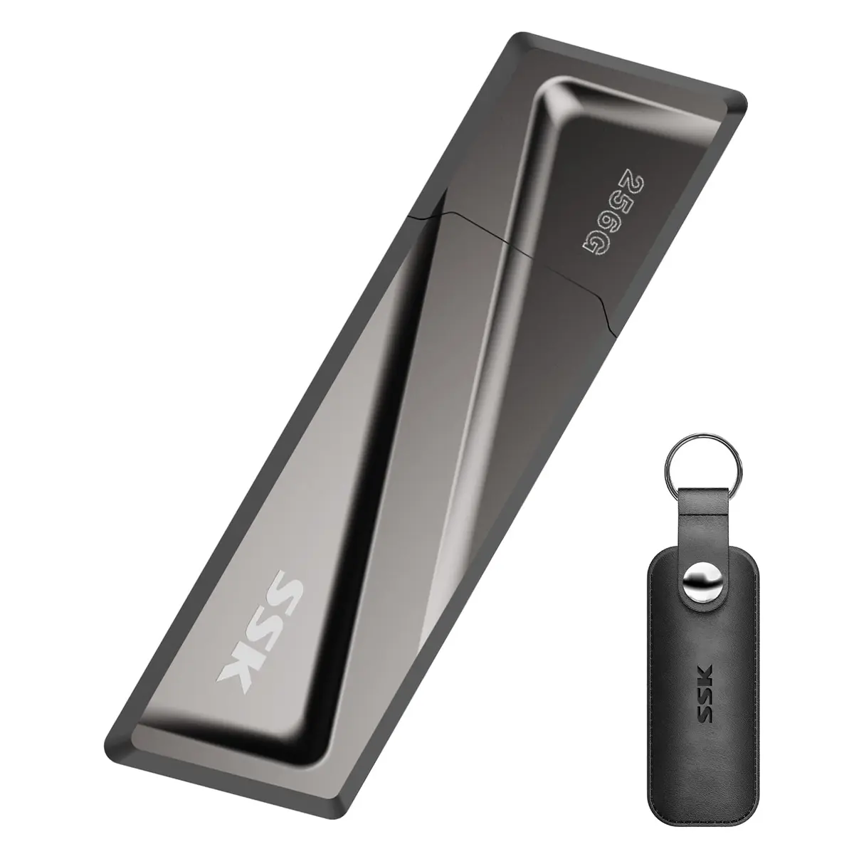 SSK 256GB USB Flash Drive up to 550MB/s USB 3.2 Gen2 Externel Thumb Drive | Fast Data Transfer & Durable Zinc Alloy - main product image