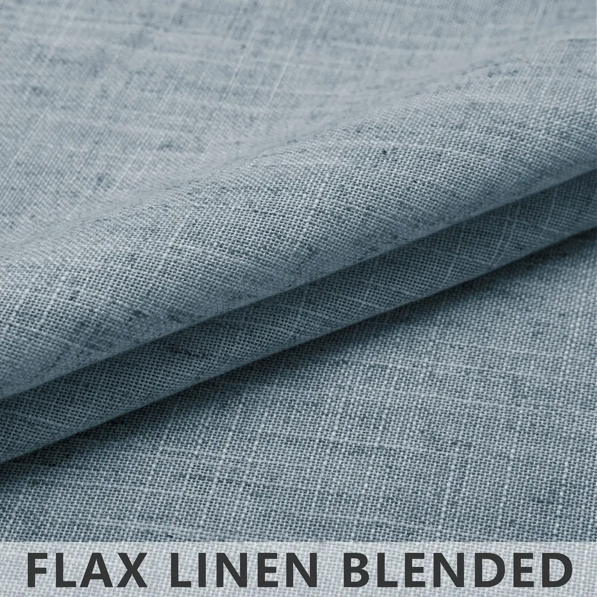 Mrs.Naturall Linen Textured Curtains 52"W x 54"L | Light Filtering Privacy (120 chars) - view 4