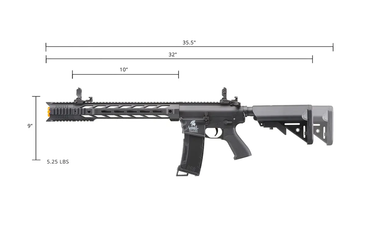 Lancer Tactical Gen 2 Polymer Airsoft M4 Interceptor SPR with 130 Rnd Mid Mag | Lightweight & Durable - view 6