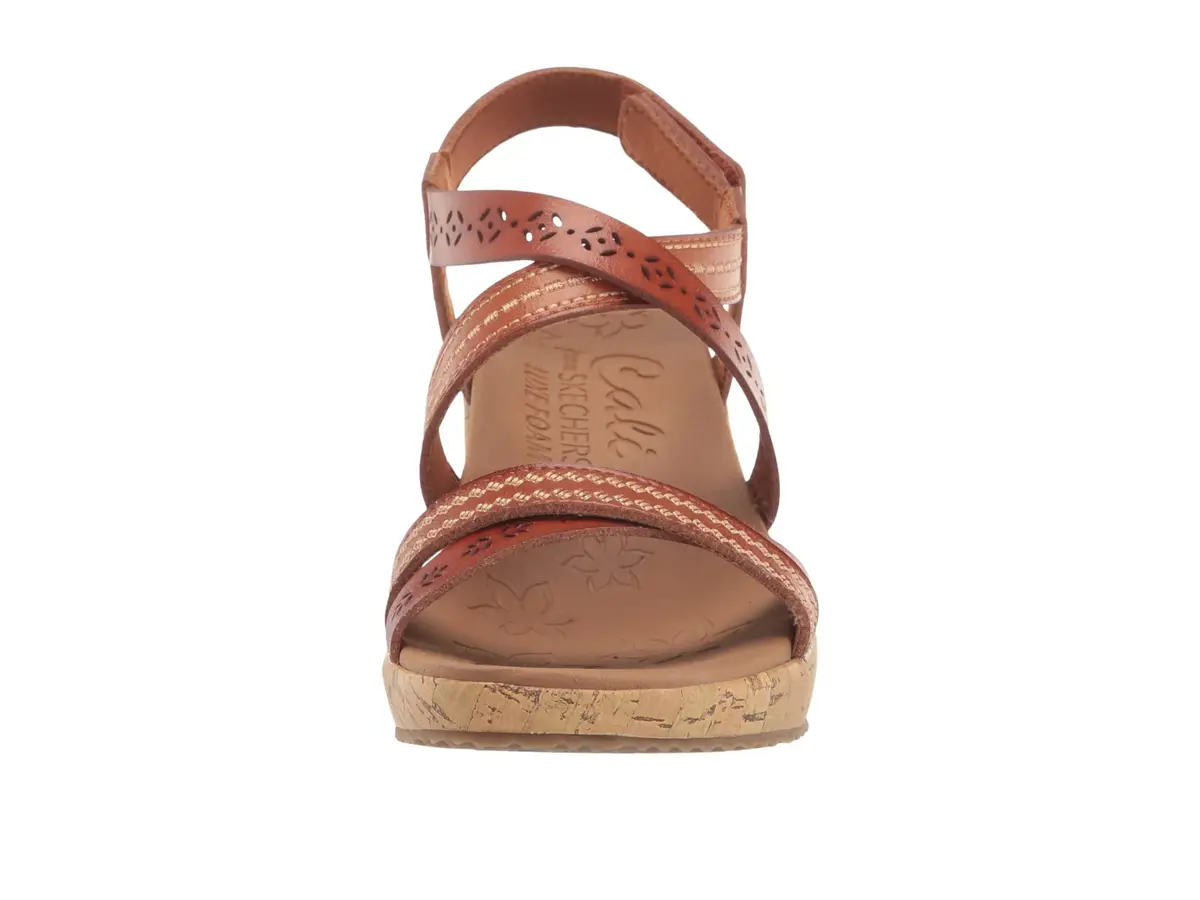 Skechers Women's Cali Beverlee Delicate Glow Wedge Sandals - Luggage, 2.25-inch Heel, 11 M (US) - view 6