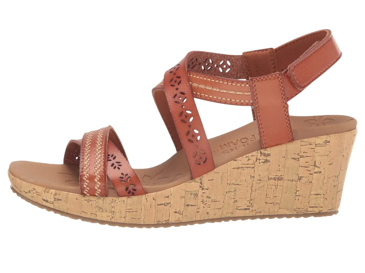 Skechers Women's Cali Beverlee Delicate Glow Wedge Sandals - Luggage, 2.25-inch Heel, 11 M (US) - view 4