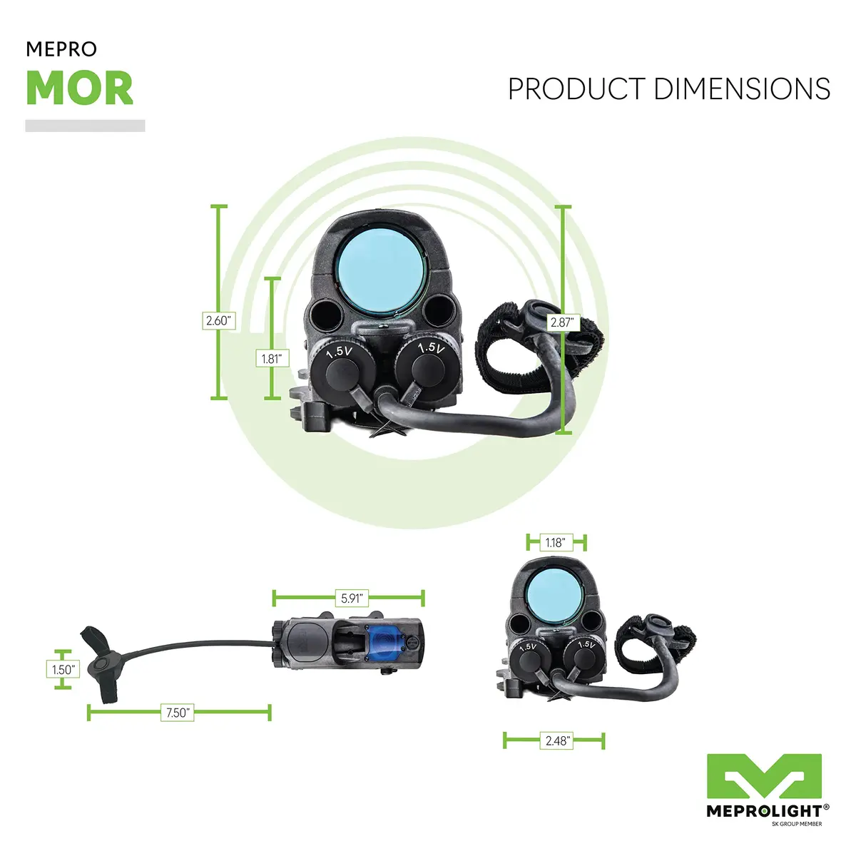 Meprolight MEPRO MOR Multi-Purpose Reflex Electro Optic Red Dot 2.2 MOA Bullseye | All-Weather, Day/Night Operation - view 9
