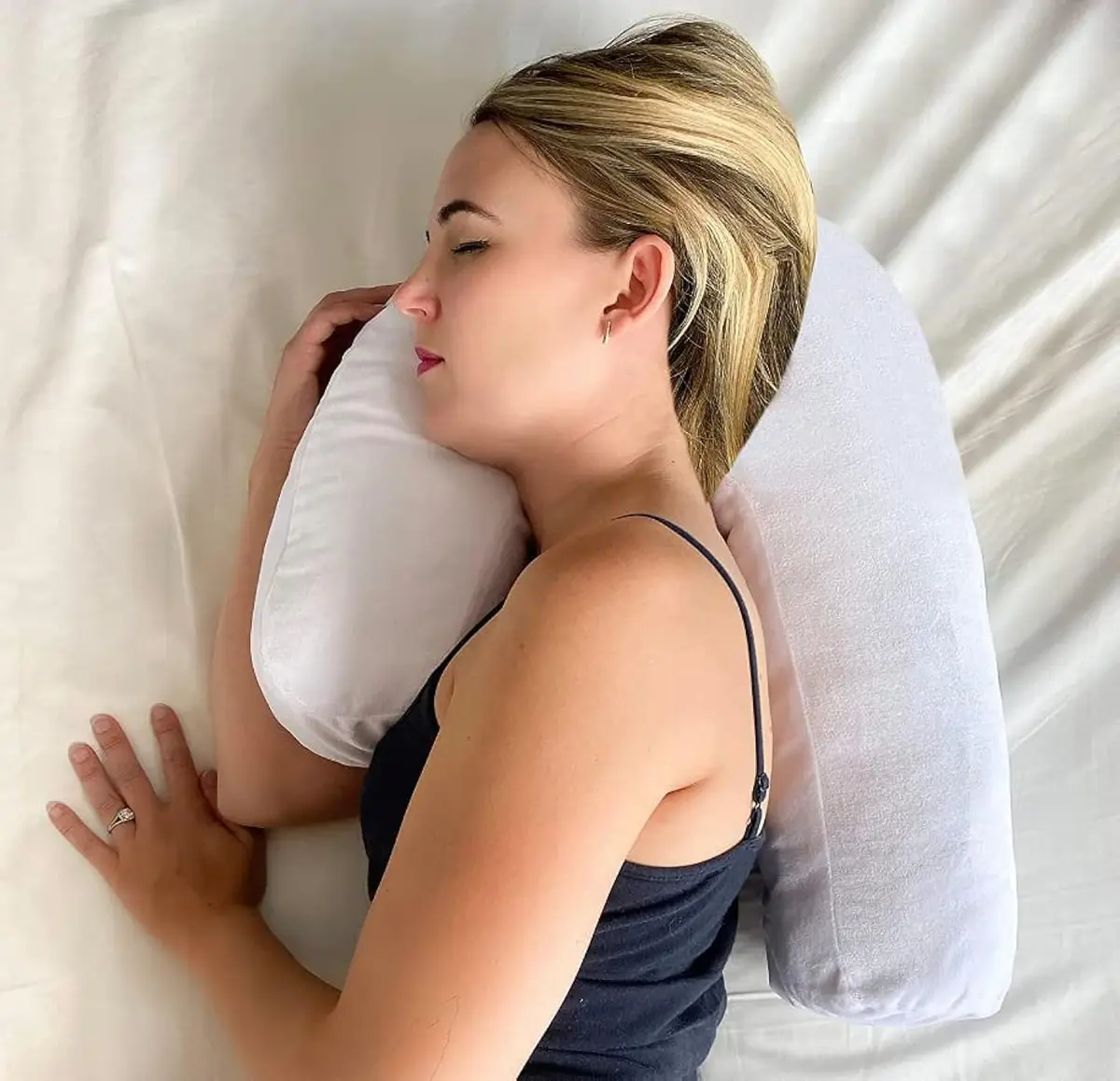 MISTIC COOL Side Sleeper Pillow with Ear Hole | Neck & Spine Support for Adults - main product image