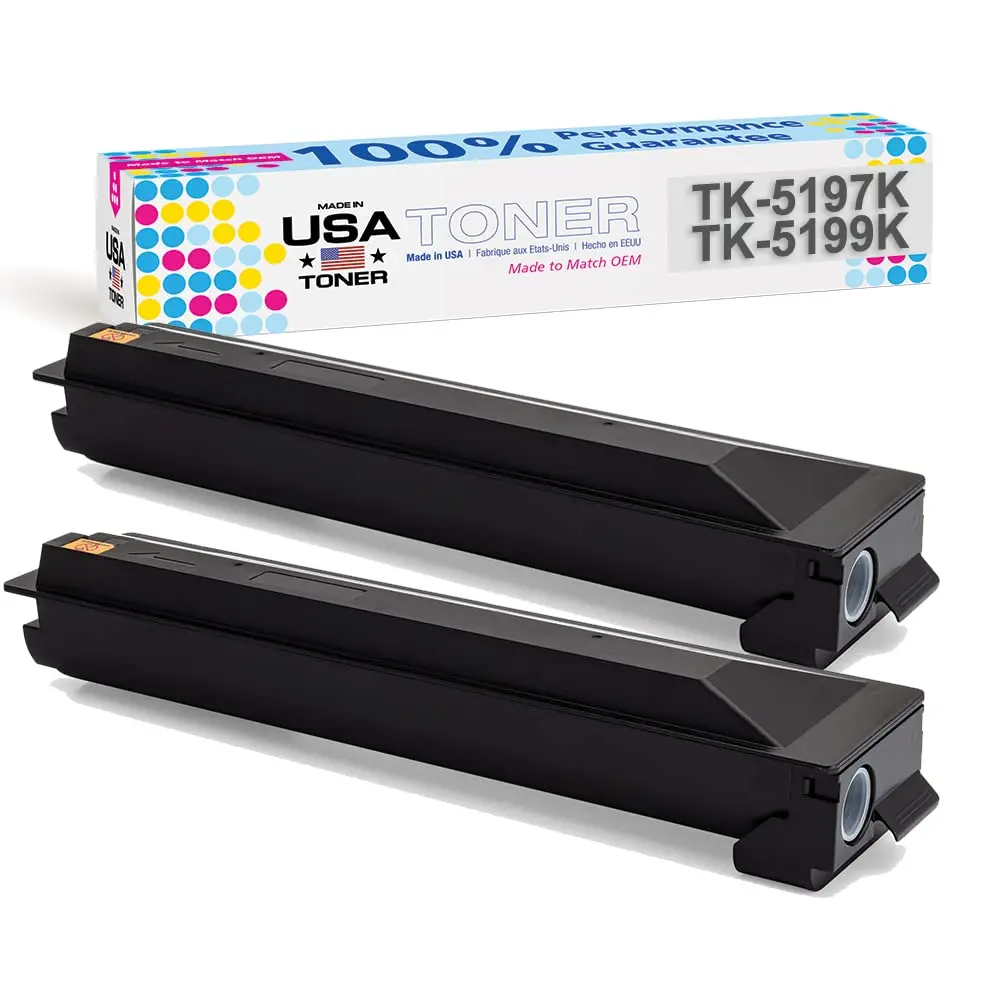 MADE IN USA TONER Compatible Replacement for Kyocera TK-5197K TK-5199K 2 Pack | High Page Yield & Reliable Performance - main product image