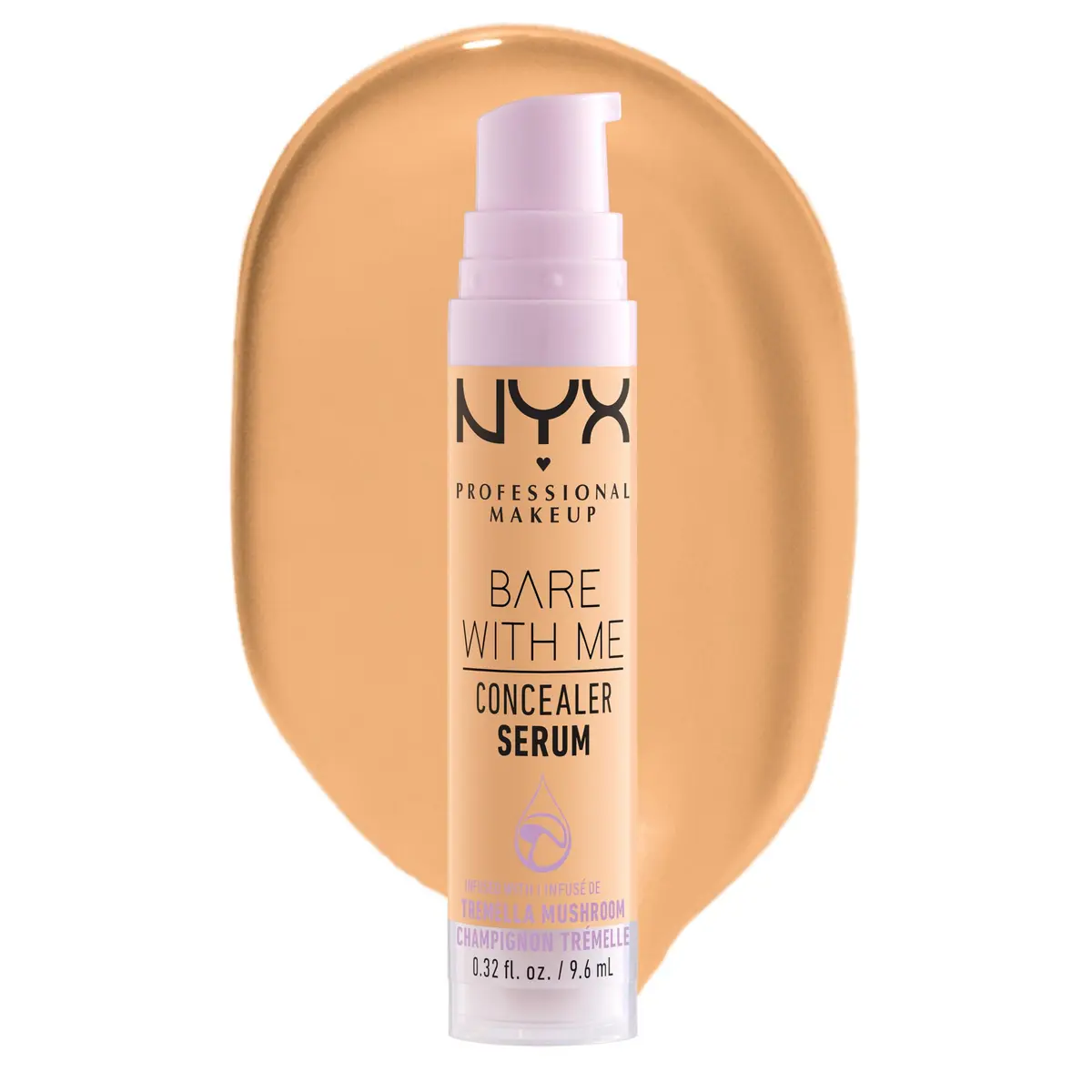 NYX PROFESSIONAL MAKEUP Bare With Me Concealer Serum Golden 9.5ml (0.32 Fl Oz) | 24Hr Hydration & Natural Finish - main product image