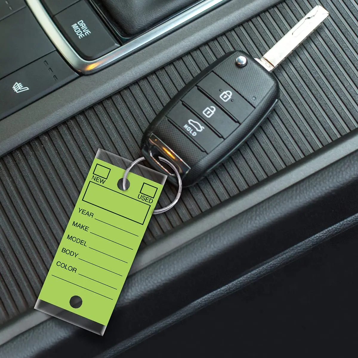 Versa-Tags Lime Green Self-Protecting Key Tags with Split Rings, 1000-Pack | Durable, High-Volume Automotive Organization - view 5