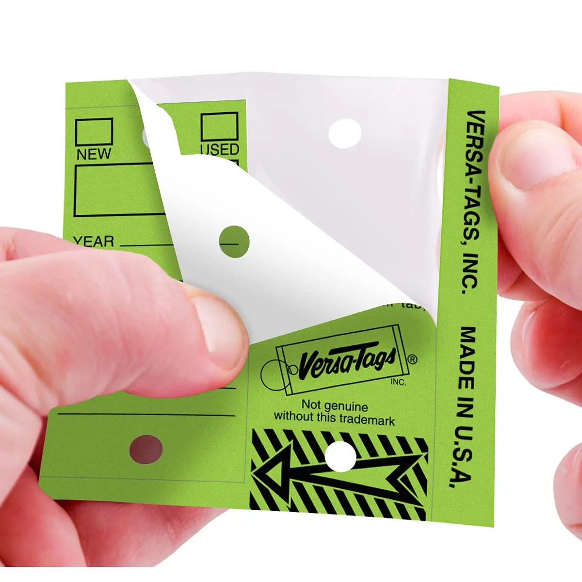 Versa-Tags Lime Green Self-Protecting Key Tags with Split Rings, 1000-Pack | Durable, High-Volume Automotive Organization - view 3
