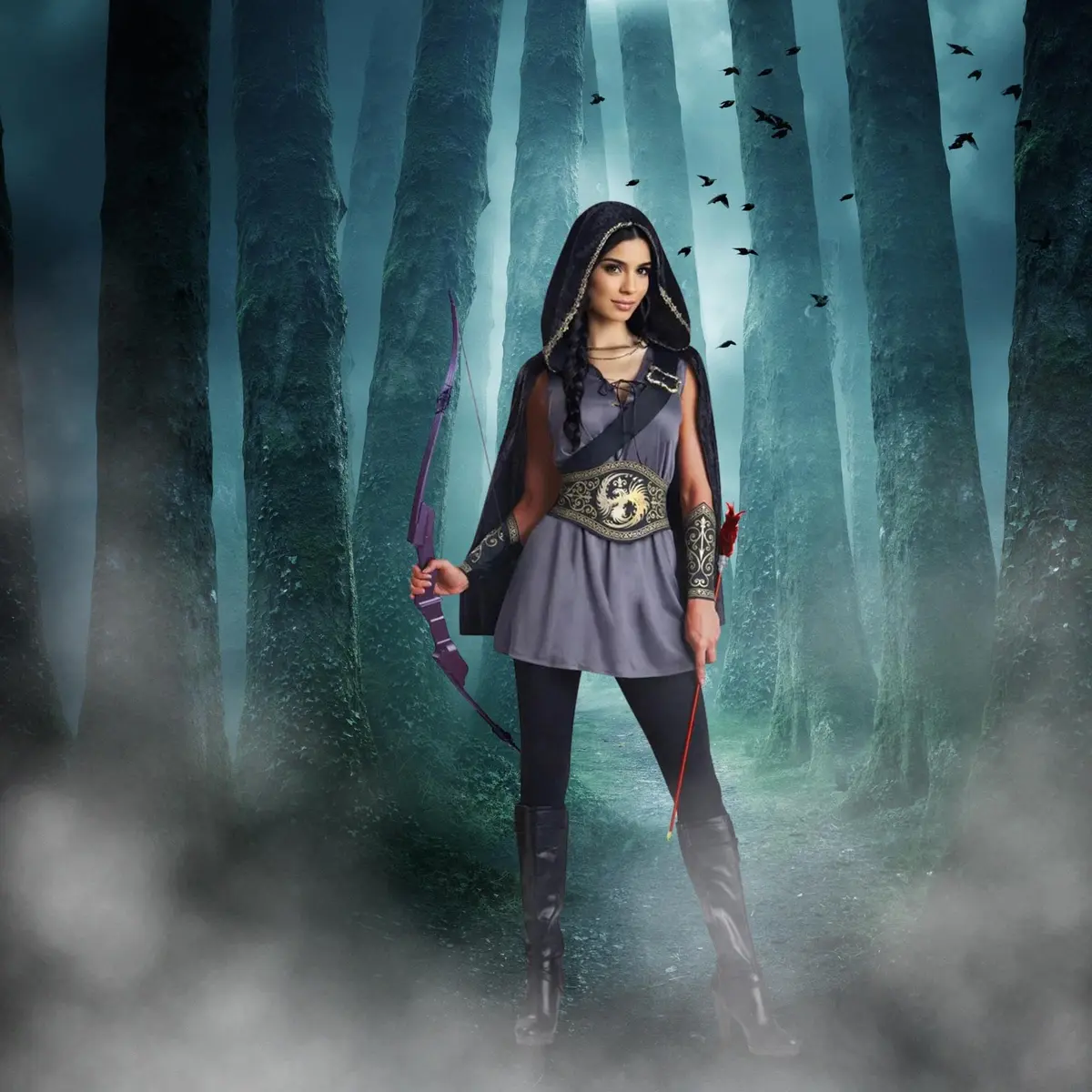 Studio Halloween Medieval Fantasy Huntress Women's Costume Medium 10-12 | Perfect for Cosplay & Parties - view 3