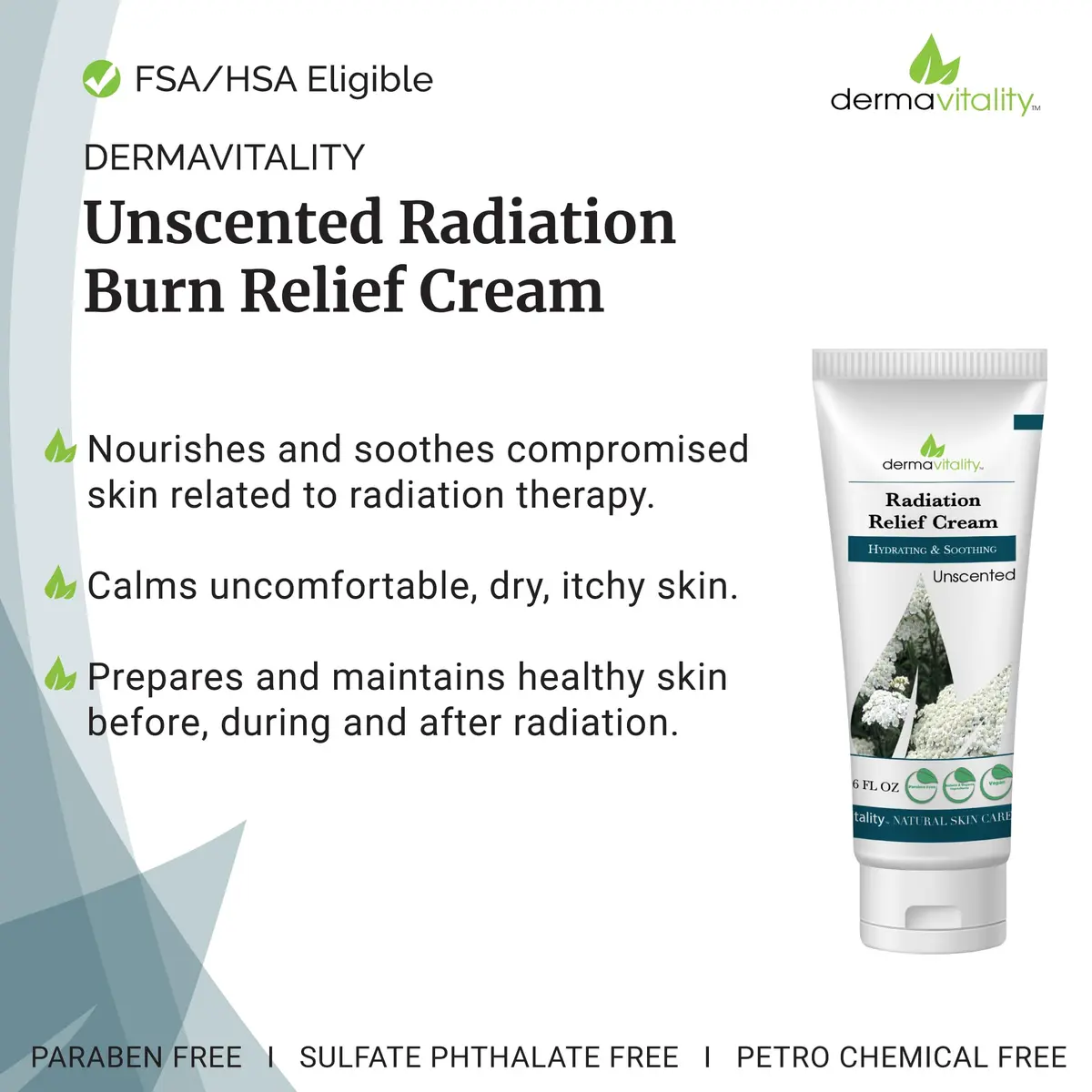 UltimateVitality Radiation Burn Relief Cream 177ml (6 oz) | Natural Calendula Formula for Radiation Patients - view 4