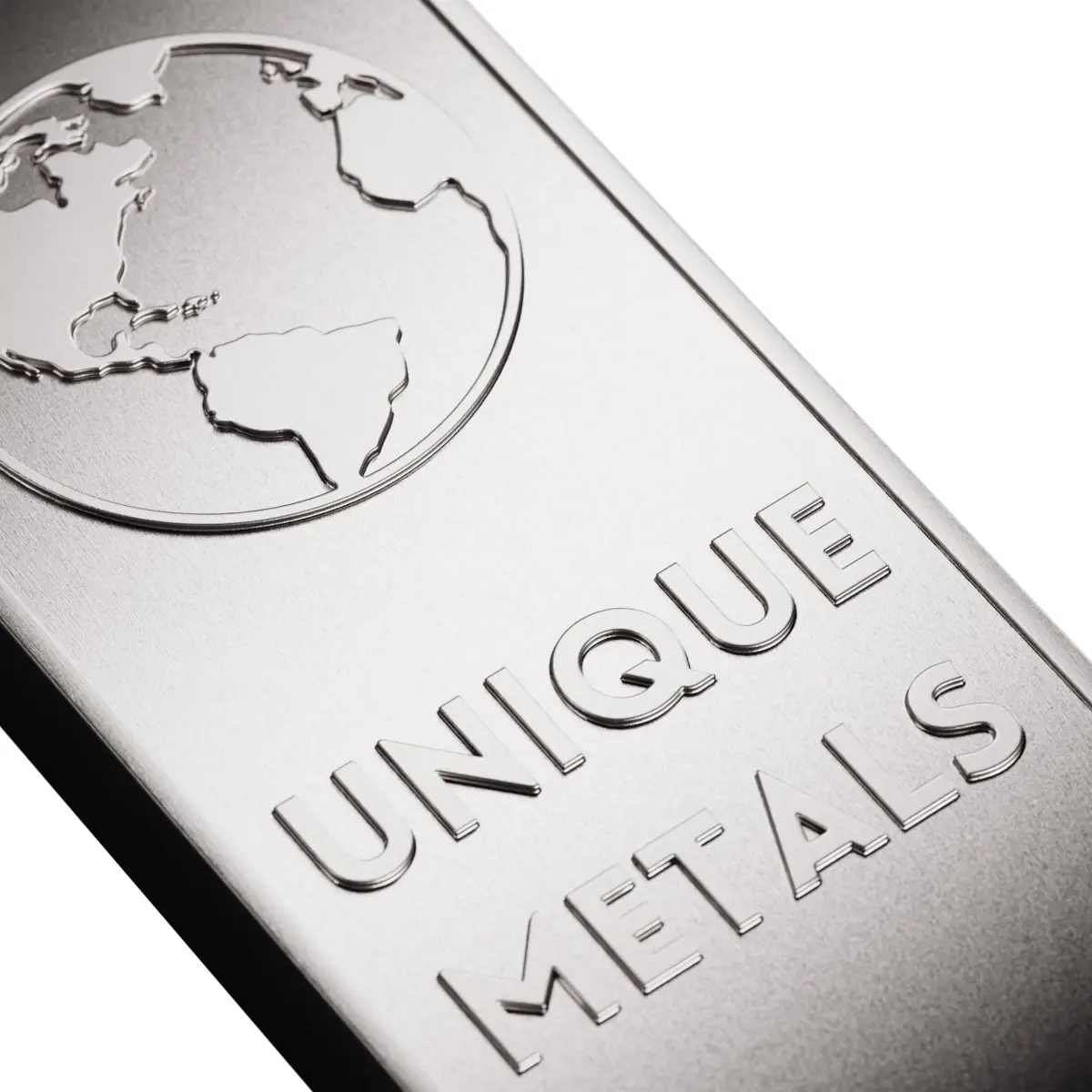 Unique Metals 1 Pound (454g) Aluminum Bar Bullion Paperweight | .999 Pure Element Design - view 4