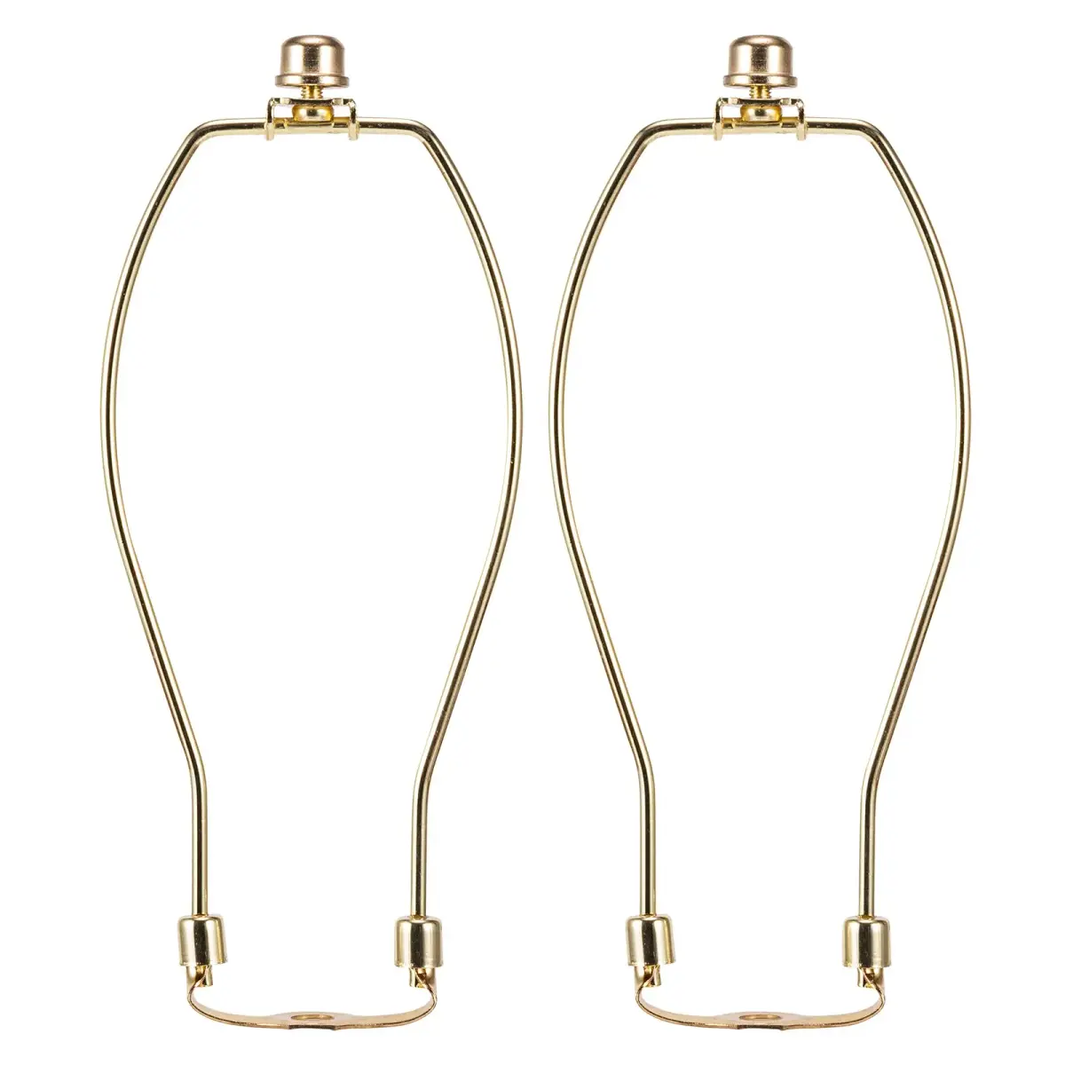 Saangseon Lamp Harp 9 Inch Polished Brass Kit (2 Sets) | Fits 3/8" Lamp Nipple - main product image