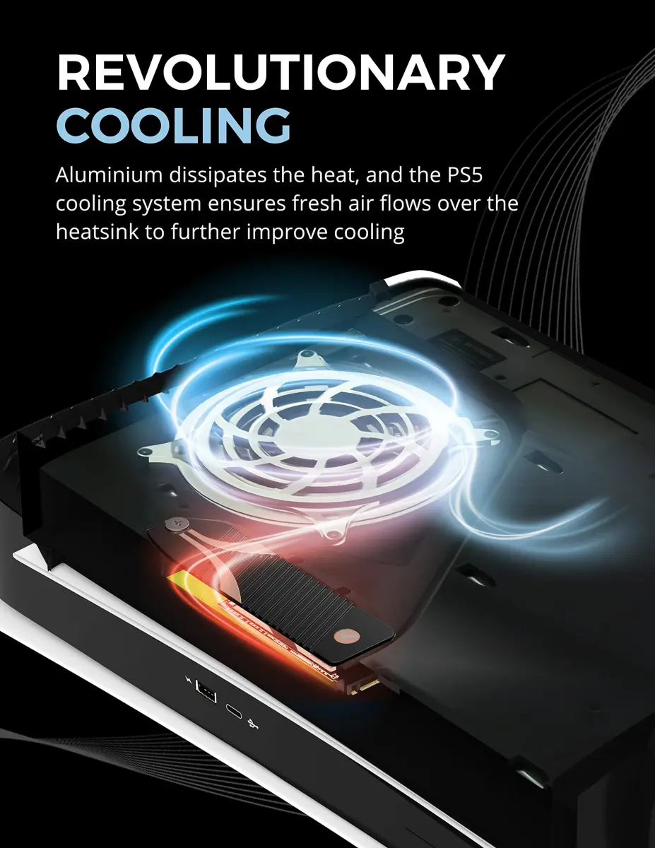 SABRENT M.2 NVMe PS5 Heatsink (SB-PSHS) | High-Performance Cooling for PS5 SSD Expansion - view 4