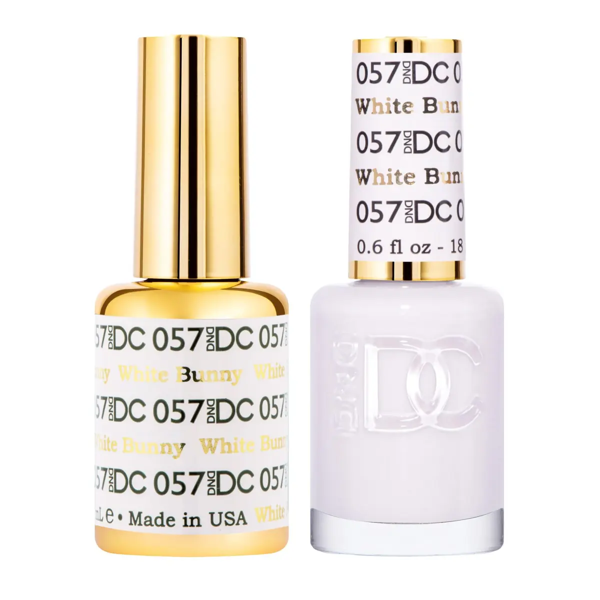 DAISY DND 0.5 Fl Oz White Collection Gel Nail Polish & Lacquer Duo – Chip-Free, 3 Weeks Lasting, Vegan & Cruelty-Free - main product image