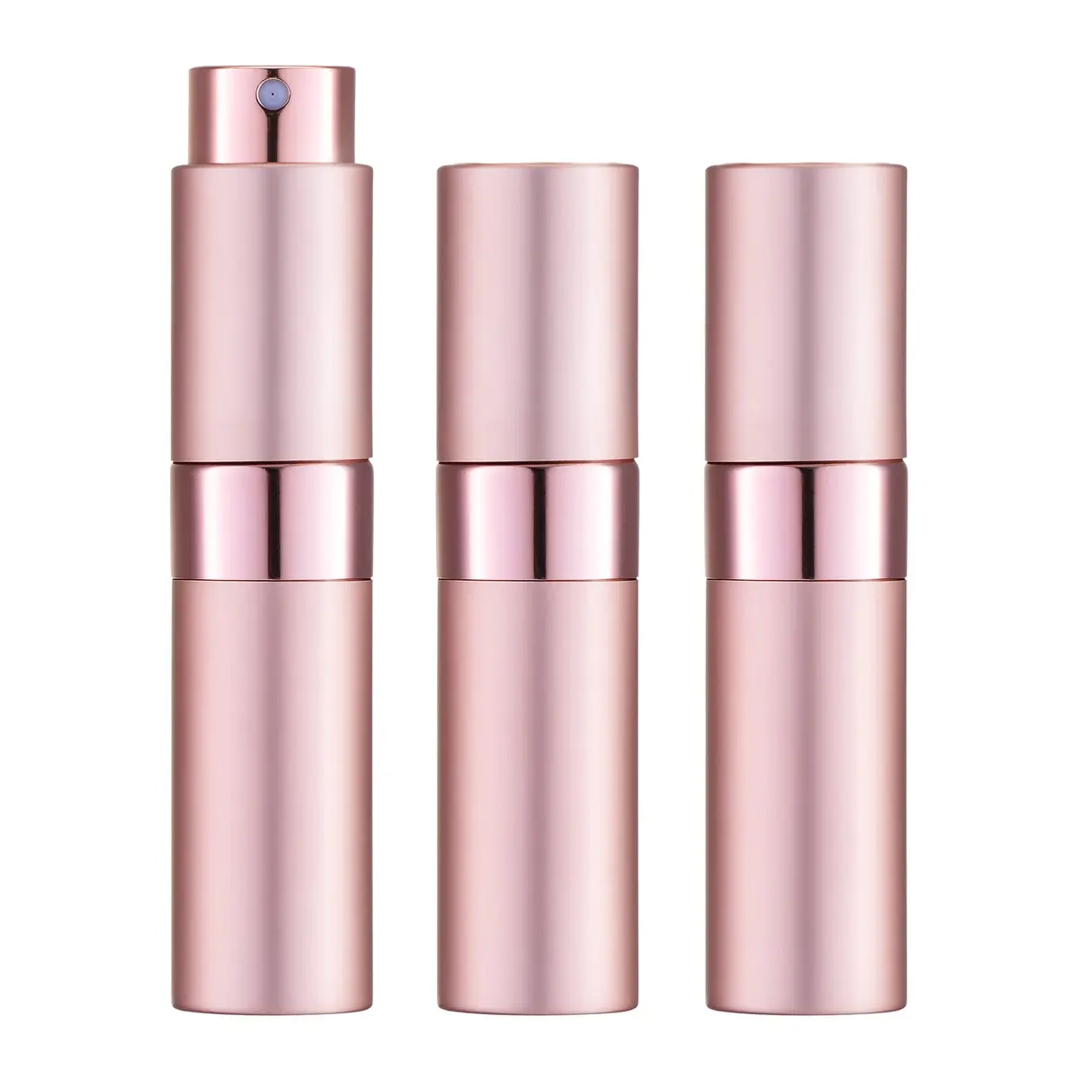 LISAPACK Refillable Perfume Bottle 8ml (0.27 Fl Oz) 3-Pack Pink | TSA Approved Travel Spray Atomizer - main product image