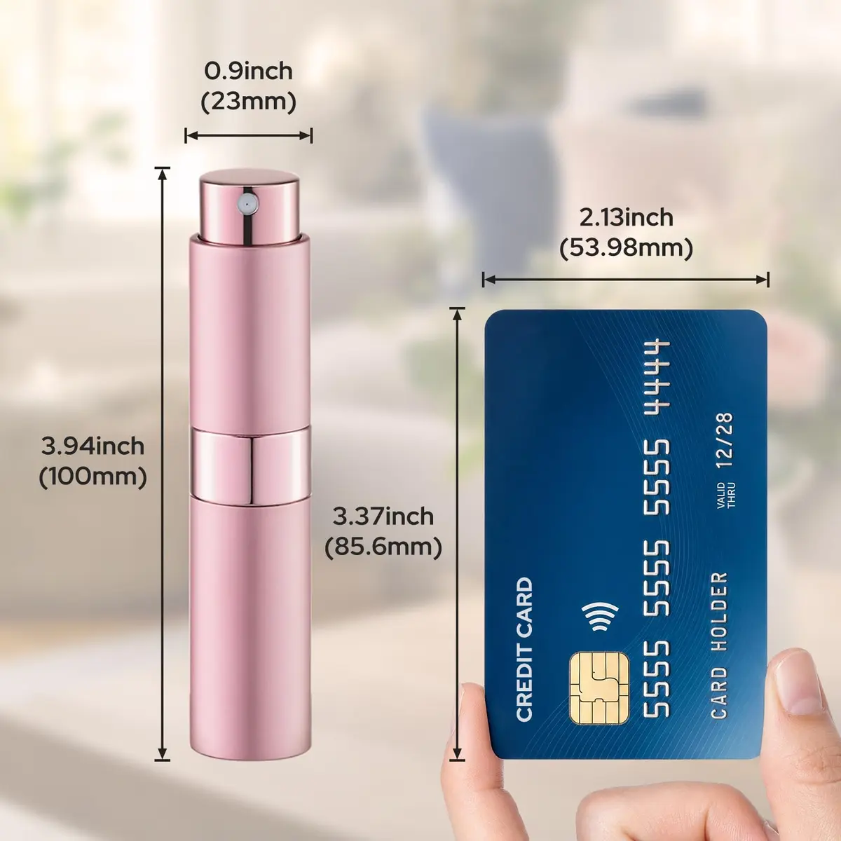 LISAPACK Refillable Perfume Bottle 8ml (0.27 Fl Oz) 3-Pack Pink | TSA Approved Travel Spray Atomizer - view 8