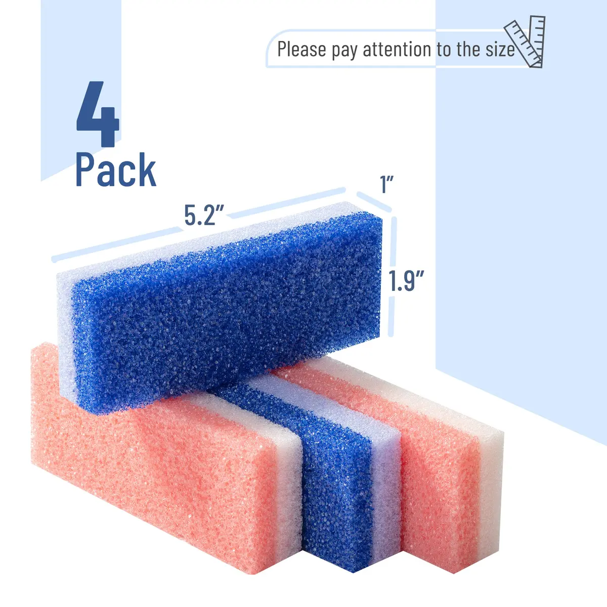 Slick Solutions Natural Pumice Stone Foot Callus Remover, 4 Count | Exfoliates Rough Skin - view 2