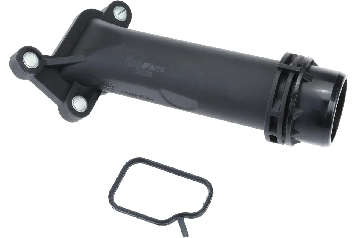 URO Parts 11127810707 Coolant Flange | OE Dimensions, Stainless Steel, Black - main product image