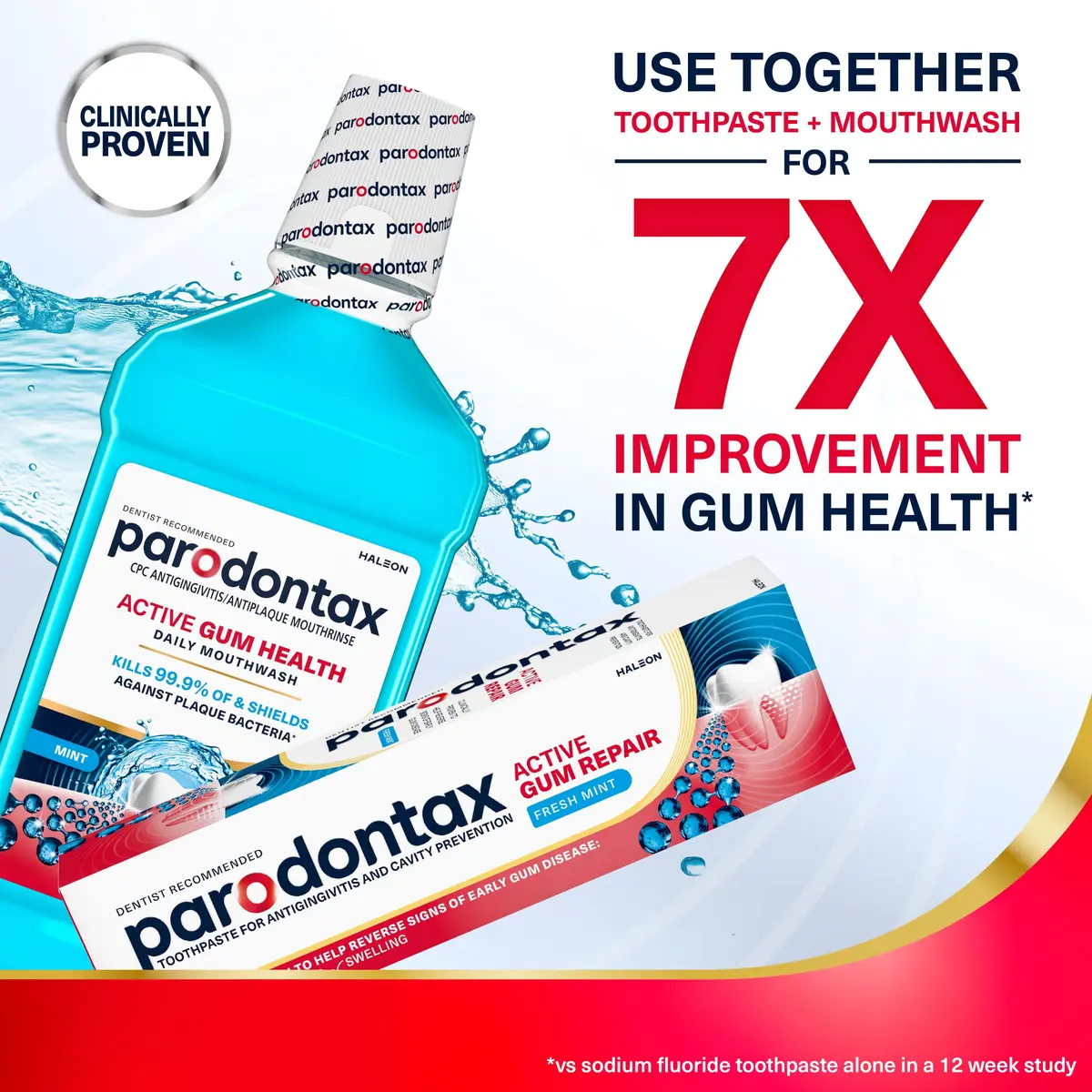 Parodontax Active Gum Health Mouthwash, 3x16.9 Fl Oz | Antibacterial, Antigingivitis, Mint - view 6