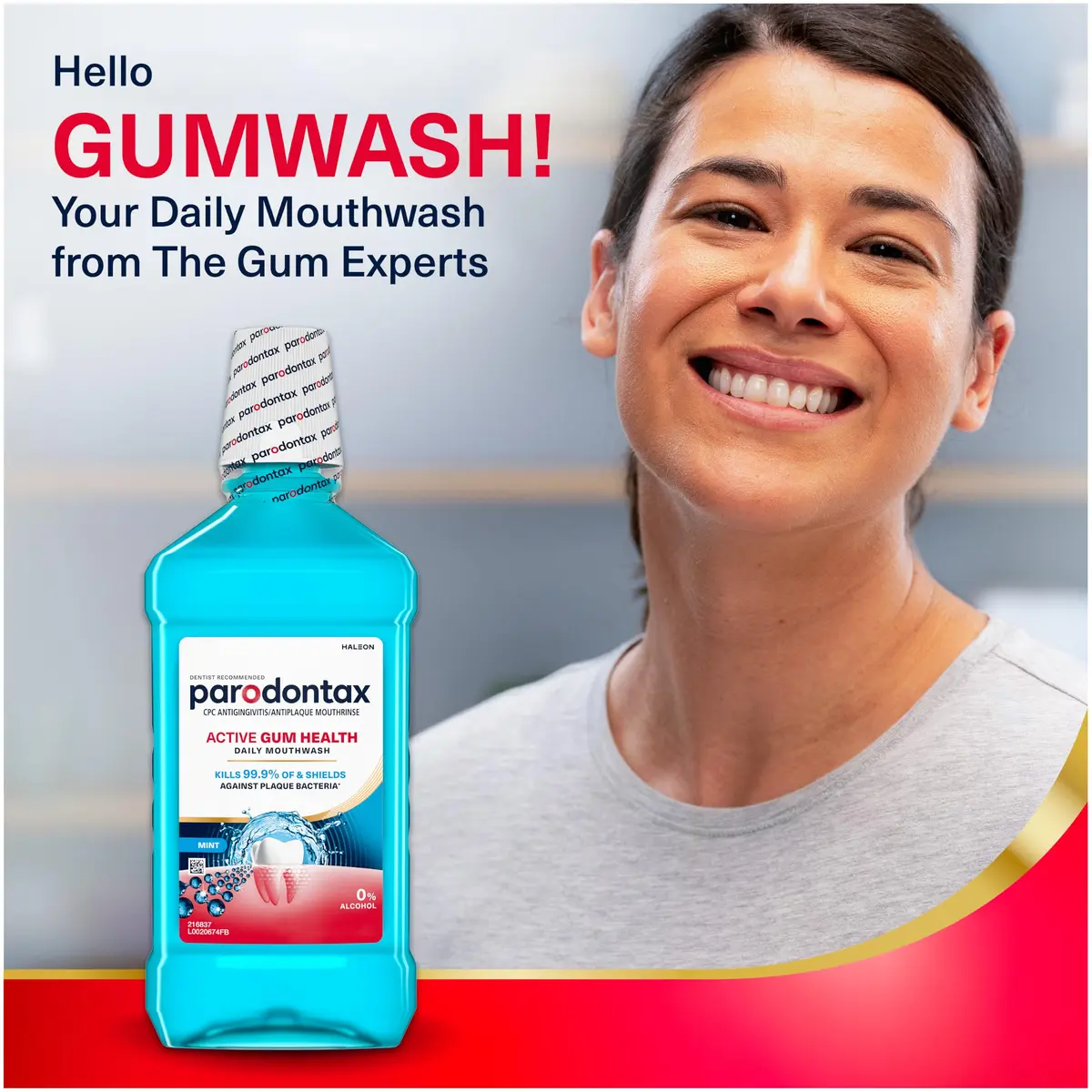 Parodontax Active Gum Health Mouthwash, 3x16.9 Fl Oz | Antibacterial, Antigingivitis, Mint - view 2