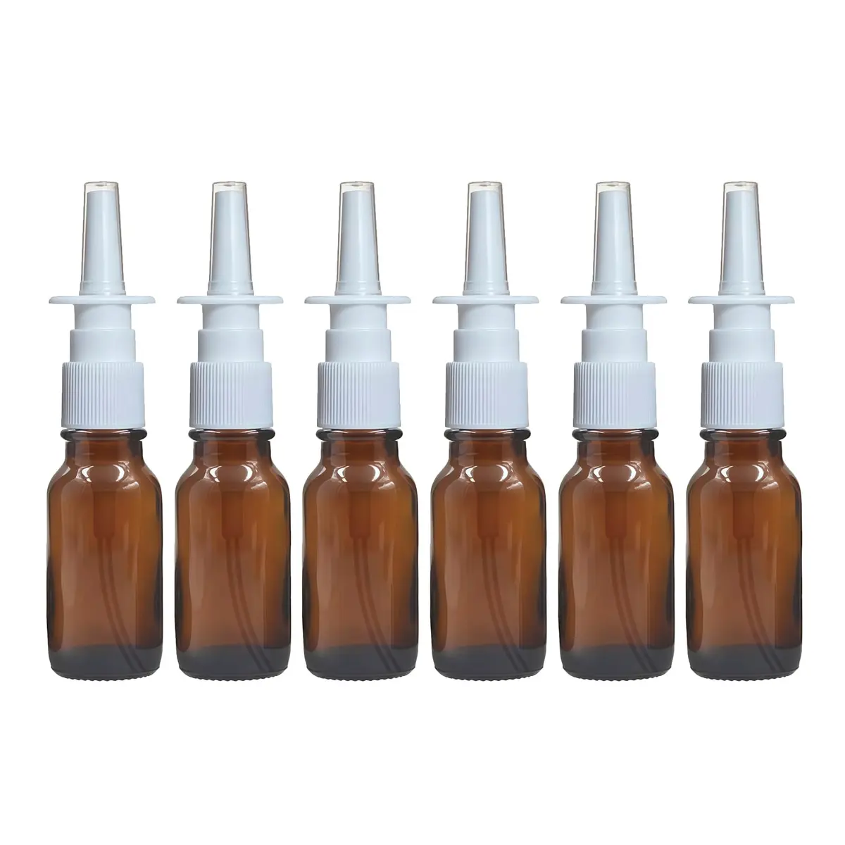UPSTORE 30ml (1oz) Amber Glass Spray Bottles with Fine Mist Sprayers, 6-Pack | Leak-Proof & Reusable Containers - main product image