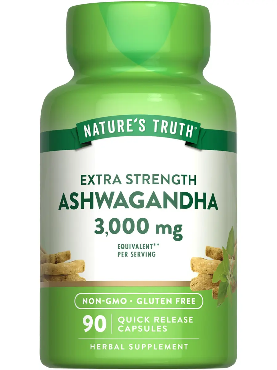 Nature's Truth Ashwagandha Capsules 90 Count | Extra Strength with Black Pepper for Adults - main product image