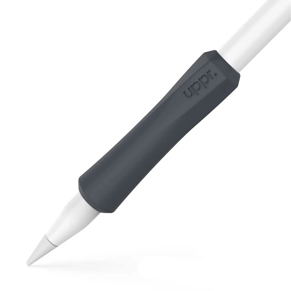 UPPERCASE NimbleGrip Silicone Ergonomic Grip Holder for Apple Pencil (Gray, 1 Pack) | Comfortable, Supportive, Compatible with All Apple Pencil Models - main product image