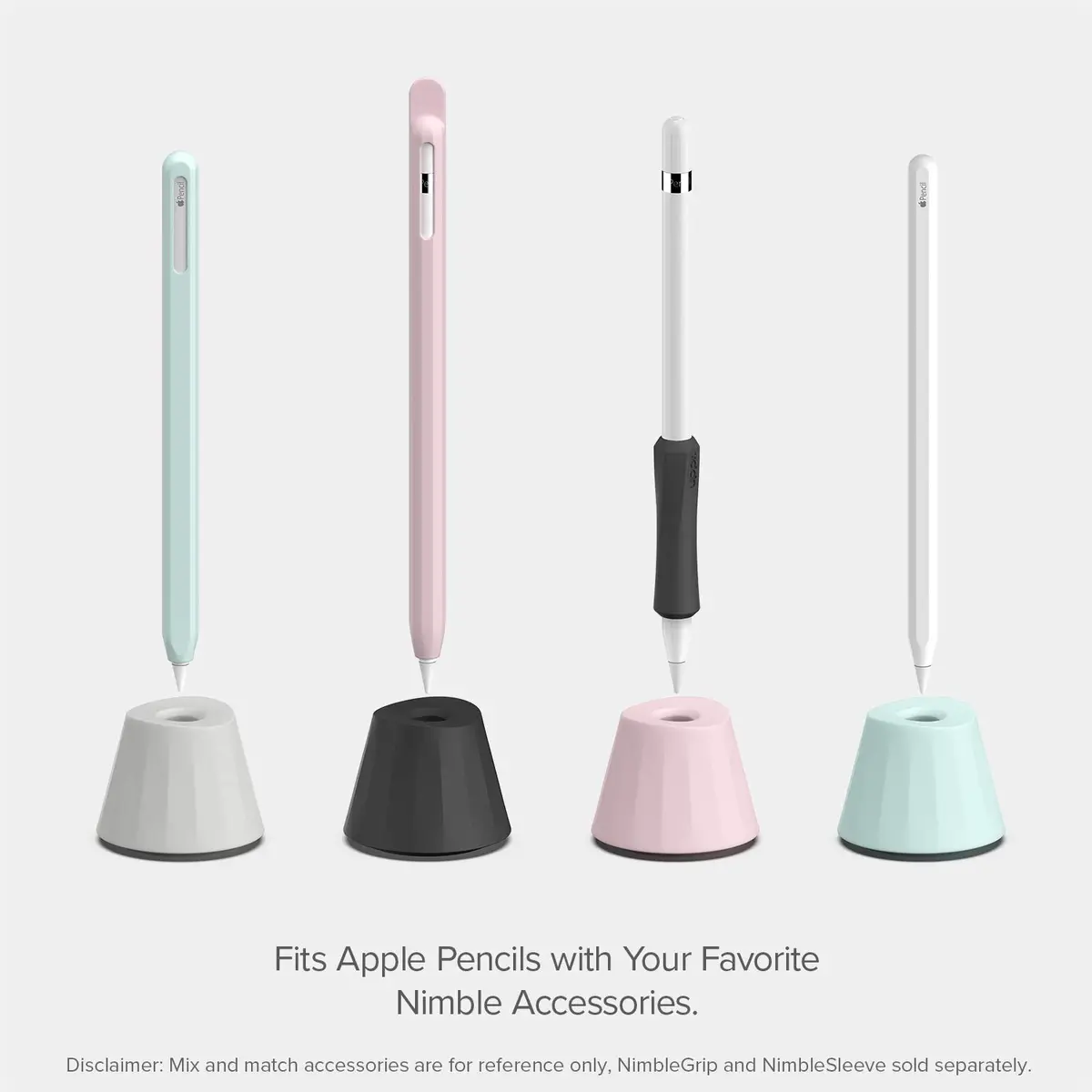 UPPERCASE NimbleGrip Silicone Ergonomic Grip Holder for Apple Pencil (Gray, 1 Pack) | Comfortable, Supportive, Compatible with All Apple Pencil Models - view 7
