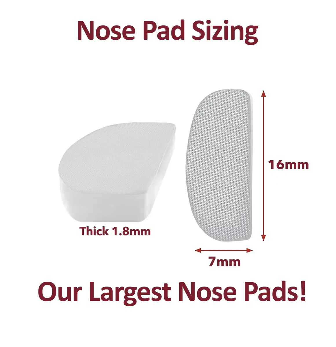Setex Gecko Grip Thick 1.8mm Anti Slip Nose Pads for Glasses, 5 Pairs (10 Pads), Clear | Gecko-Inspired Microfiber Technology - view 4