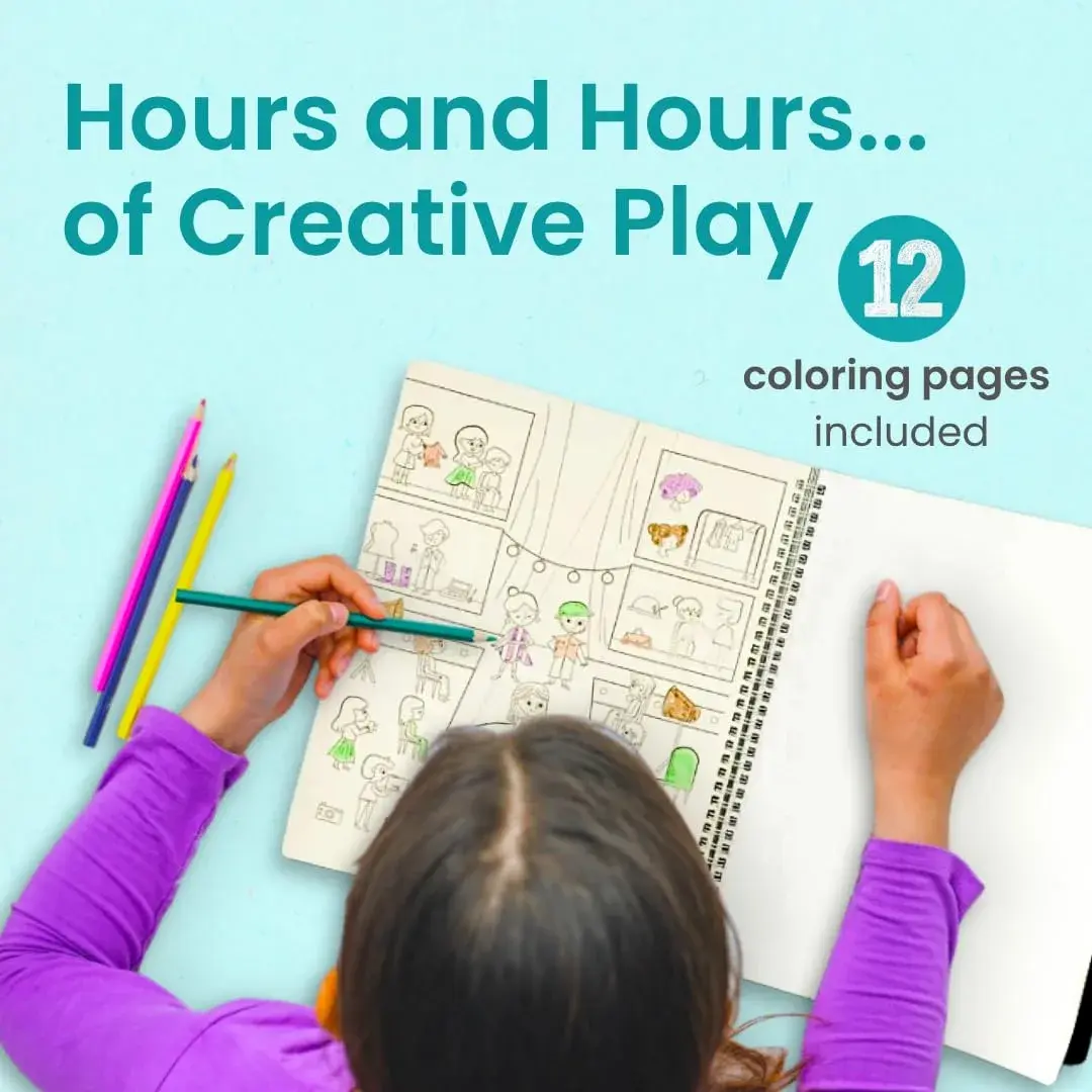 CUPKIN When I Grow Up Sticker Book & Coloring Pages, Occupations & Jobs, 12 Scenes & 12 Coloring Pages | Social Studies Kindergarten Activity Book - view 5