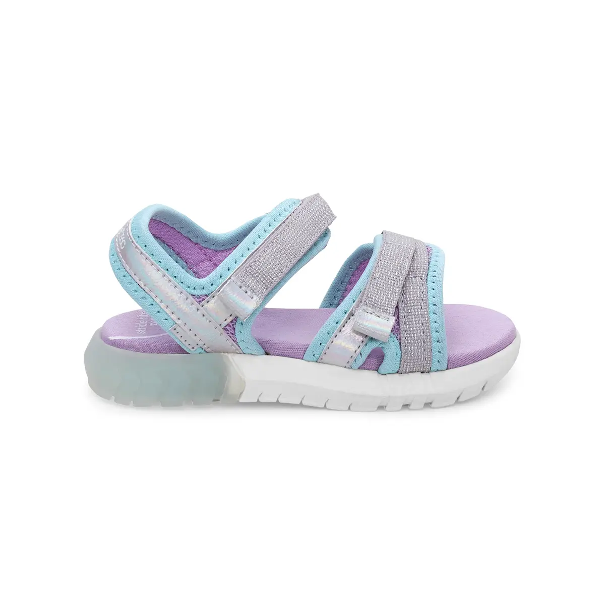 Stride Rite 360 Girls Sevita Light Up Sandal, Iridescent, 7 Toddler | Breathable, Washable & Slip-Resistant - view 6