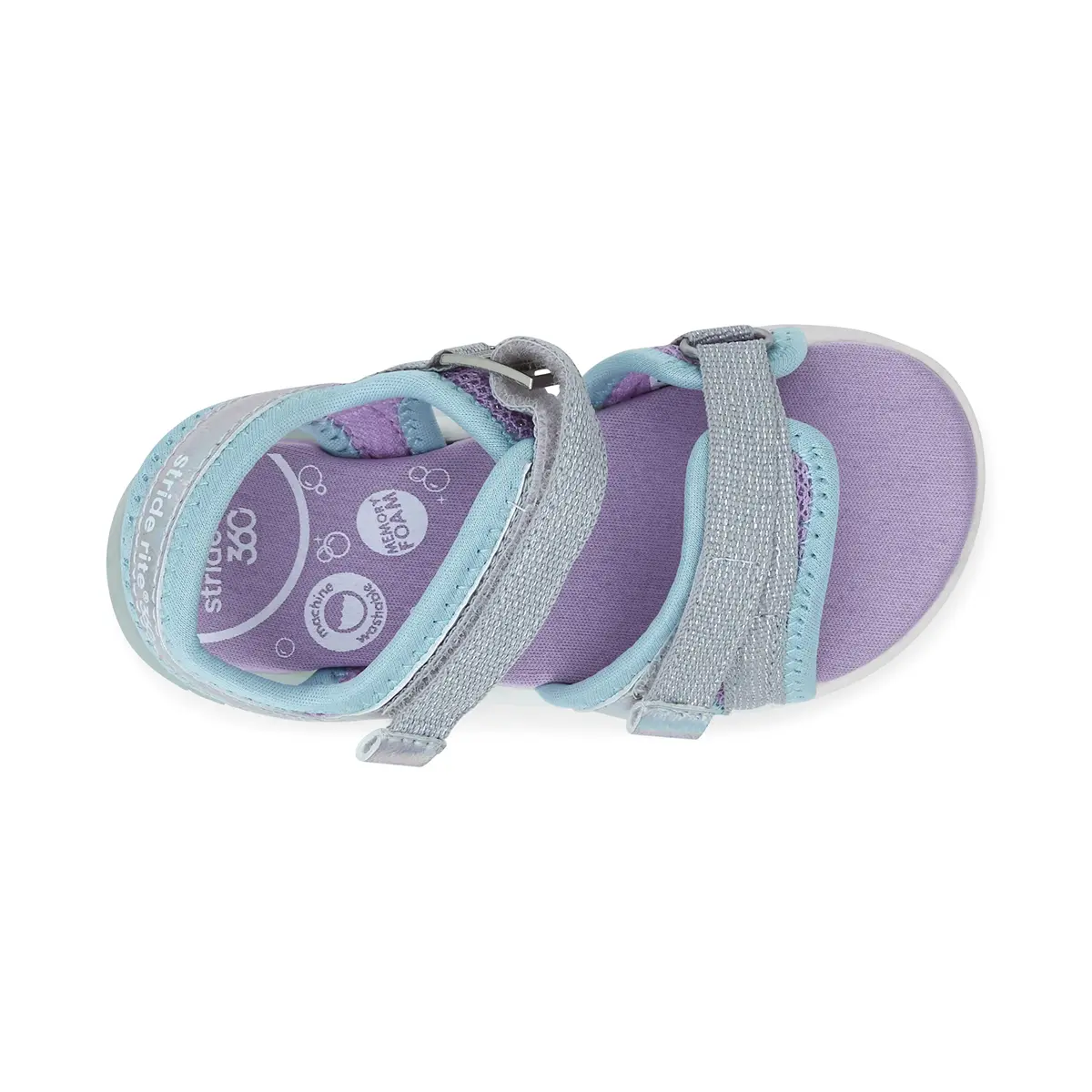 Stride Rite 360 Girls Sevita Light Up Sandal, Iridescent, 7 Toddler | Breathable, Washable & Slip-Resistant - view 8