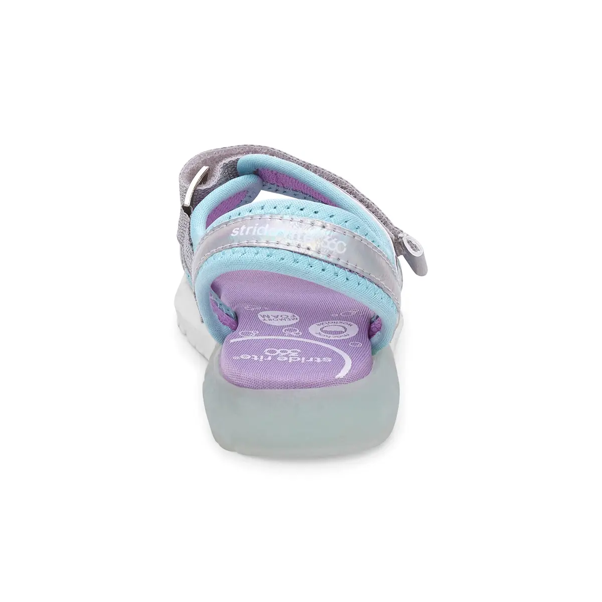 Stride Rite 360 Girls Sevita Light Up Sandal, Iridescent, 7 Toddler | Breathable, Washable & Slip-Resistant - view 2