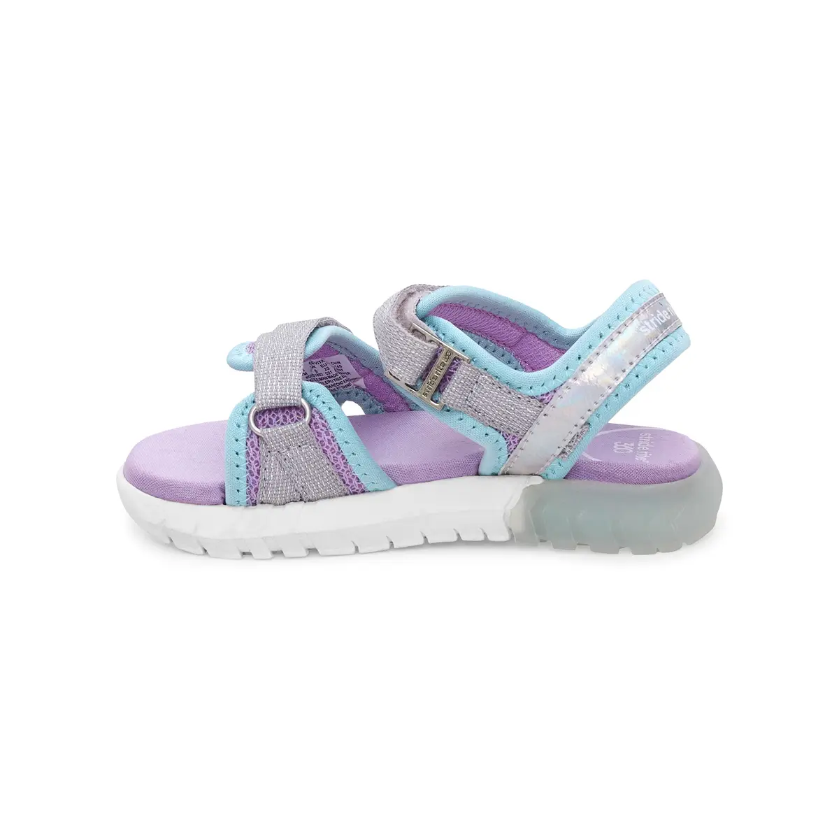 Stride Rite 360 Girls Sevita Light Up Sandal, Iridescent, 7 Toddler | Breathable, Washable & Slip-Resistant - view 5
