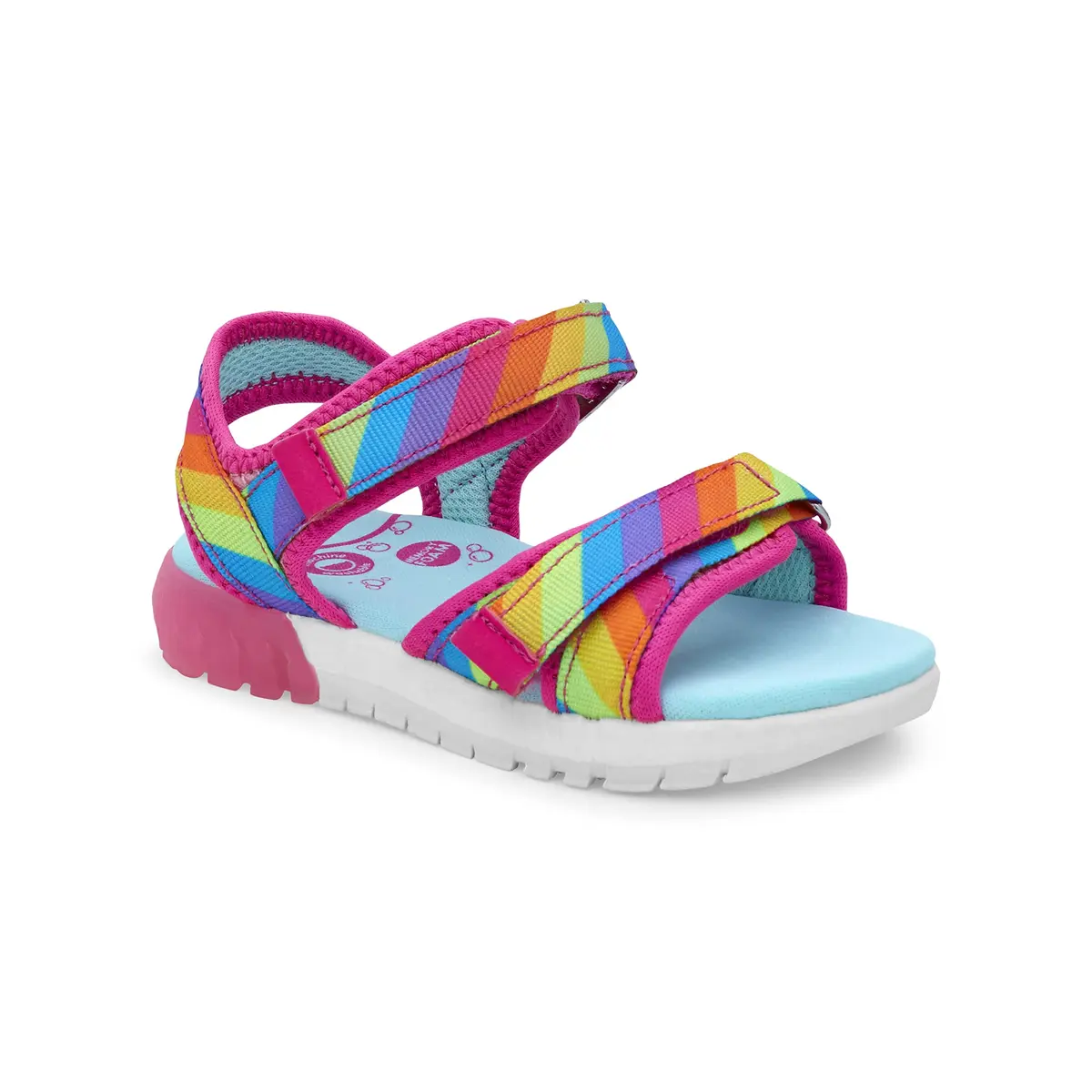 Stride Rite 360 Girls Sevita Light Up Sandal, Rainbow, 9 Toddler | Breathable, Washable Summer Shoe - main product image