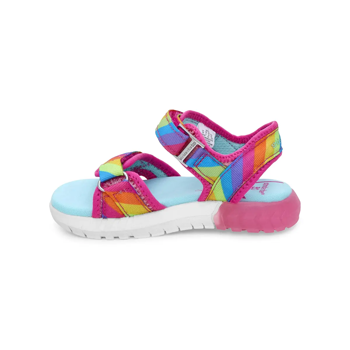 Stride Rite 360 Girls Sevita Light Up Sandal, Rainbow, 9 Toddler | Breathable, Washable Summer Shoe - view 5