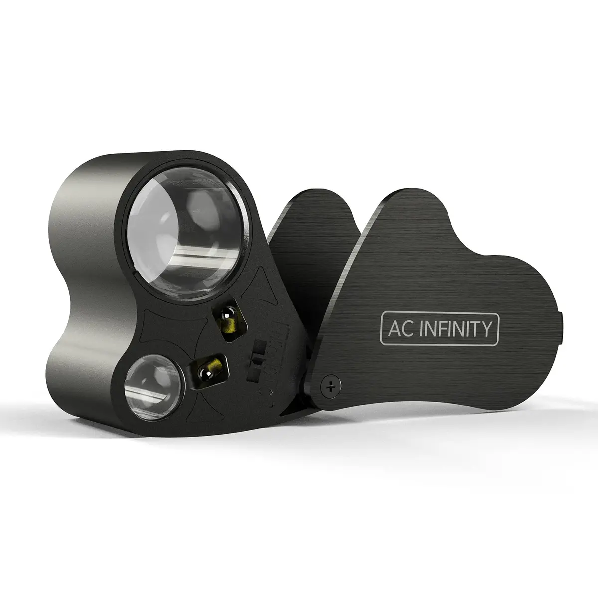 AC Infinity Illuminated Jewelers Loupe, Pocket Magnifying Glass 30x 60x | Dual Lens with LED Light - main product image
