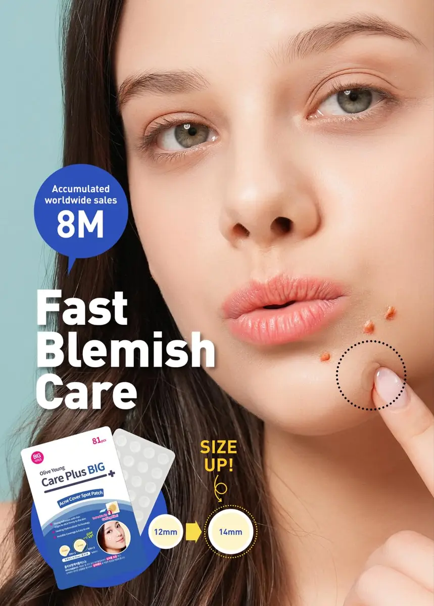 OLIVE YOUNG Hydrocolloid Spot Patch Big 81 Count | Acne & Pimple Treatment for All Skin Types - view 5