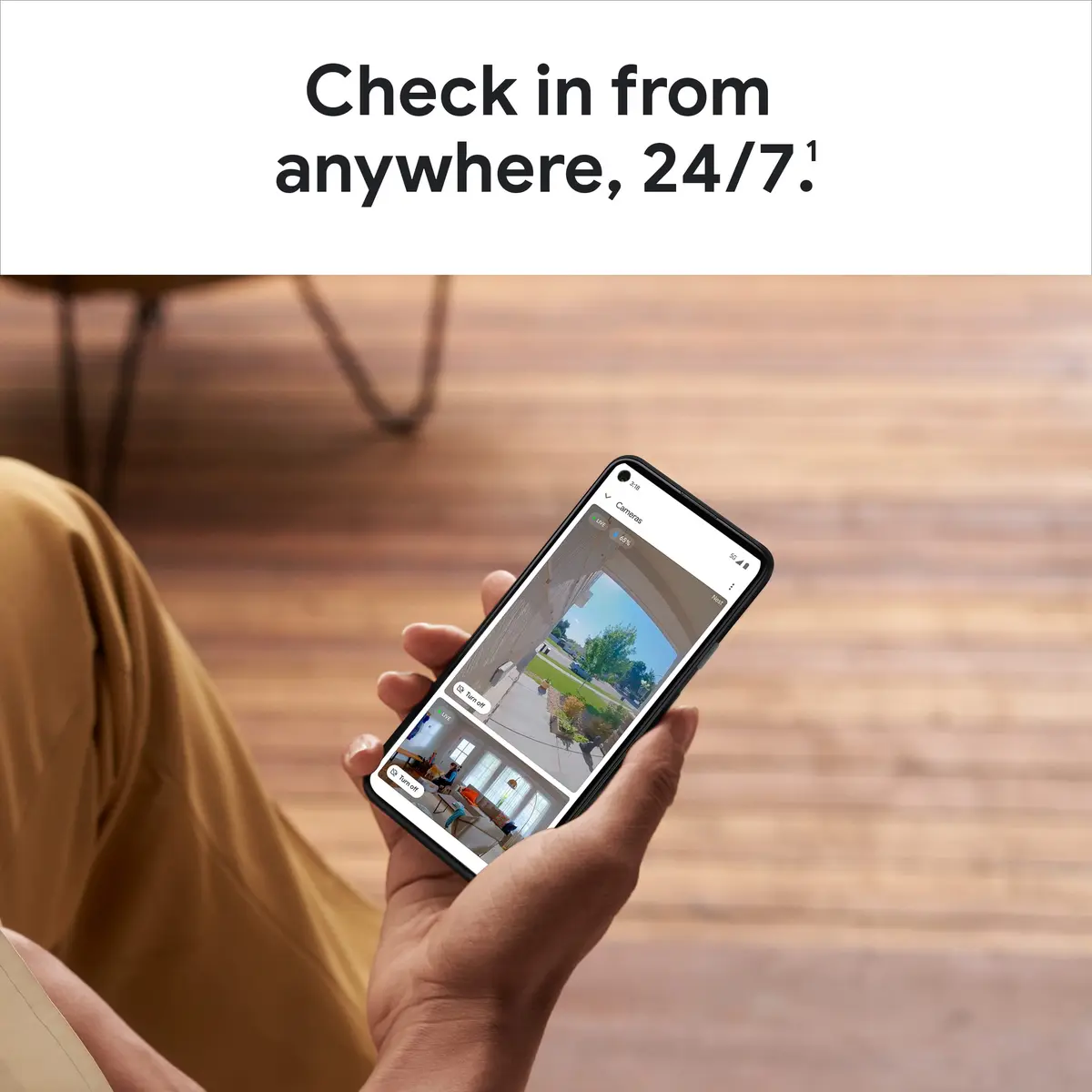 Google Nest Doorbell (Battery) - Ivy | Smart Video Doorbell with Night Vision & HDR - view 3