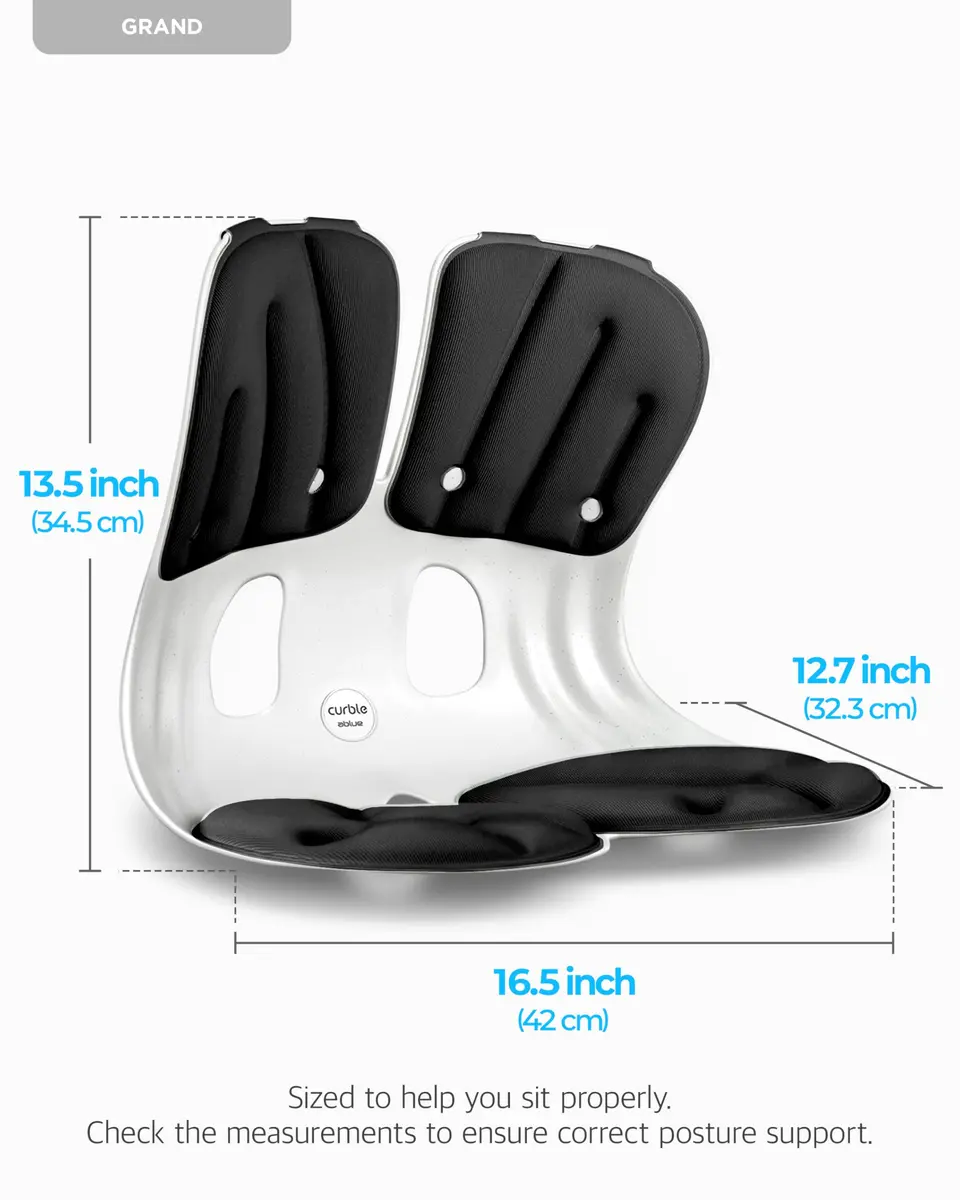 curble Grand 2 Pack– Extra Wide Ergonomic Seat Support | Sit Straighter Without Effort - view 2
