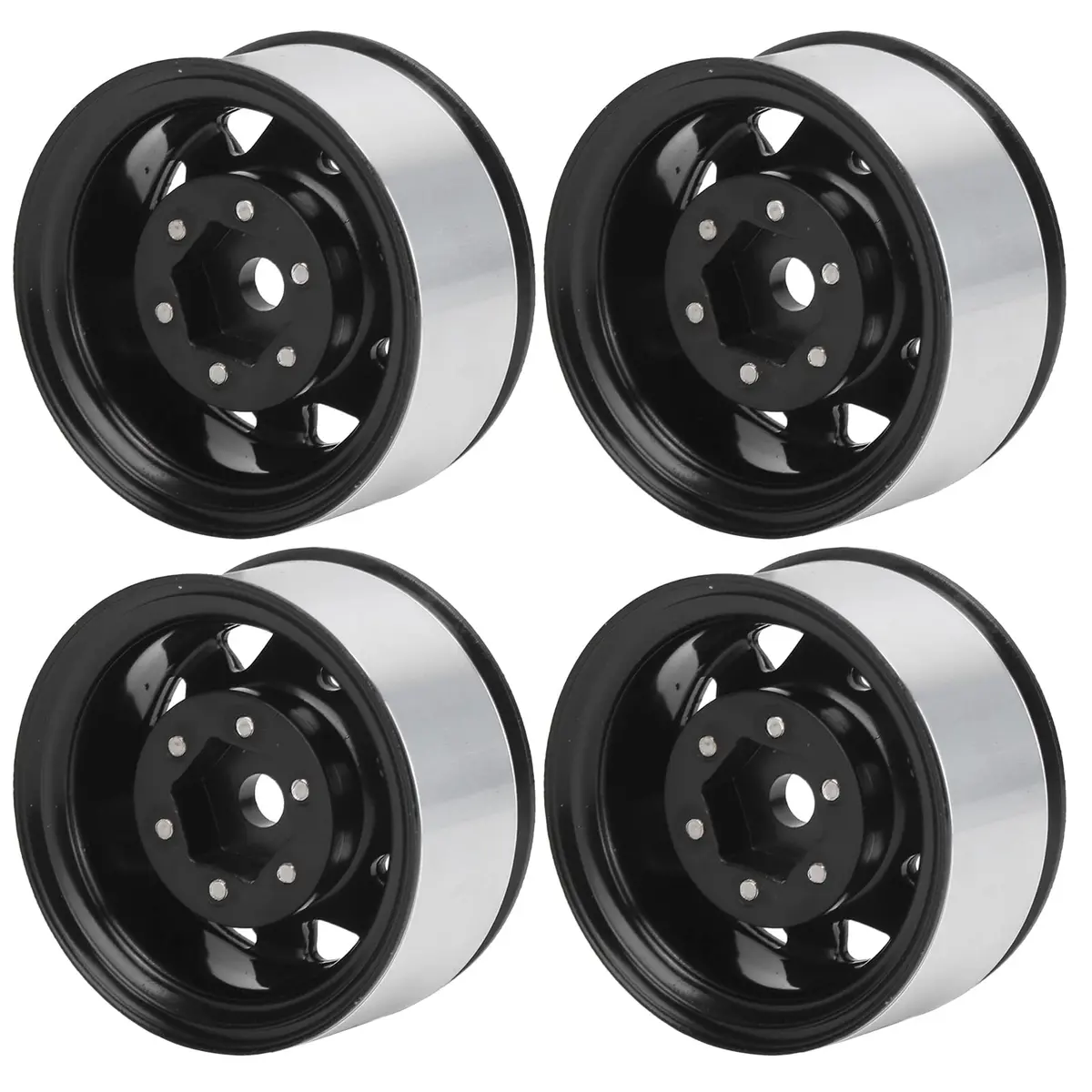 VGEBY Beadlock RC Crawler Rims 1.55 Inch Black | High Performance & Durable (70-120 chars) - main product image