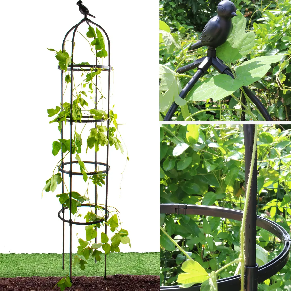 CJGQ Garden Trellis for Climbing Plants 6ft | Rustproof Metal Support Structure - main product image