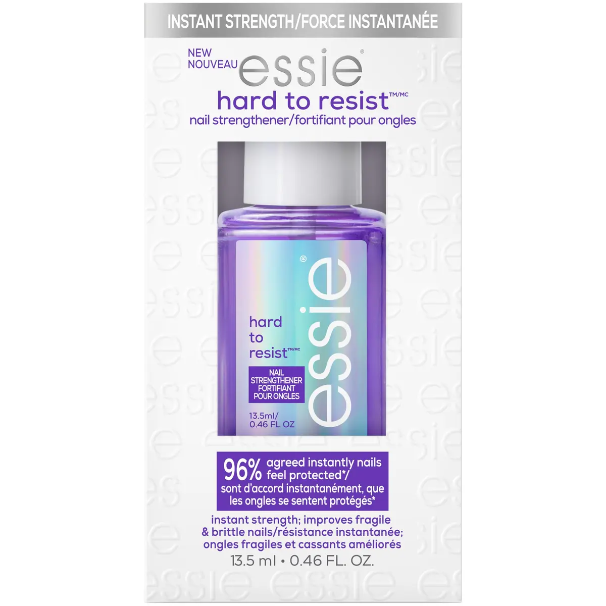 essie Hard To Resist Nail Strengthener Neutralize & Brighten 13.5ml (0.46 Fl Oz) | Vegan Formula for Brittle Nails - main product image
