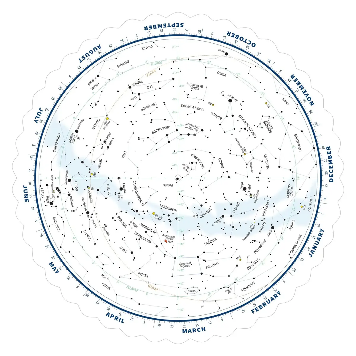 Explore Scientific Double-Sided Multi-Latitude Planisphere Star Map for Astronomy | Northern Hemisphere Sky Guide - view 3