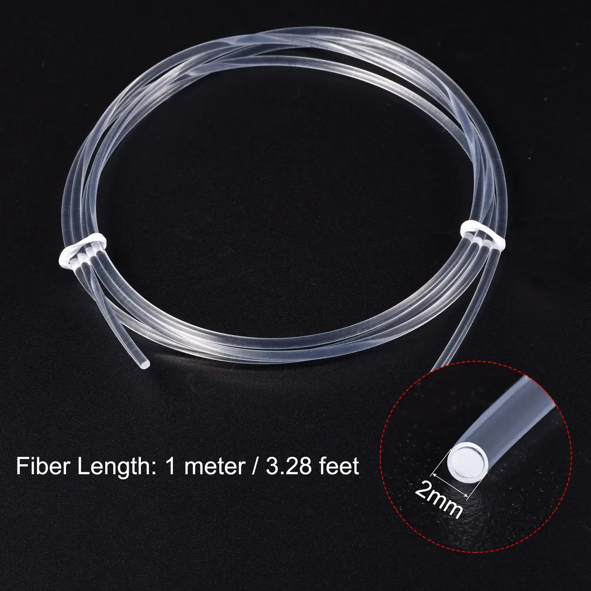 MECCANIXITY PMMA Side Glow Fiber Optic Cable 2mm x 1m | Creates Beautiful Lighting Atmosphere - view 2