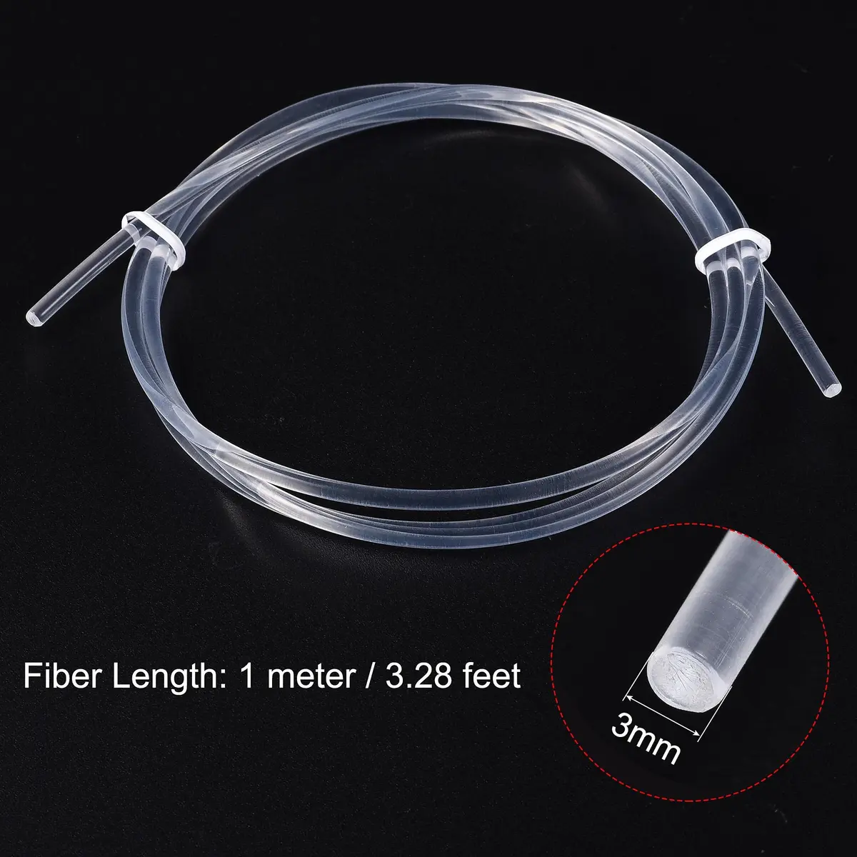MECCANIXITY PMMA Side Glow Fiber Optic Cable 3mm 1M | Bright, Flexible Light Guide in Home & Hotel - view 2