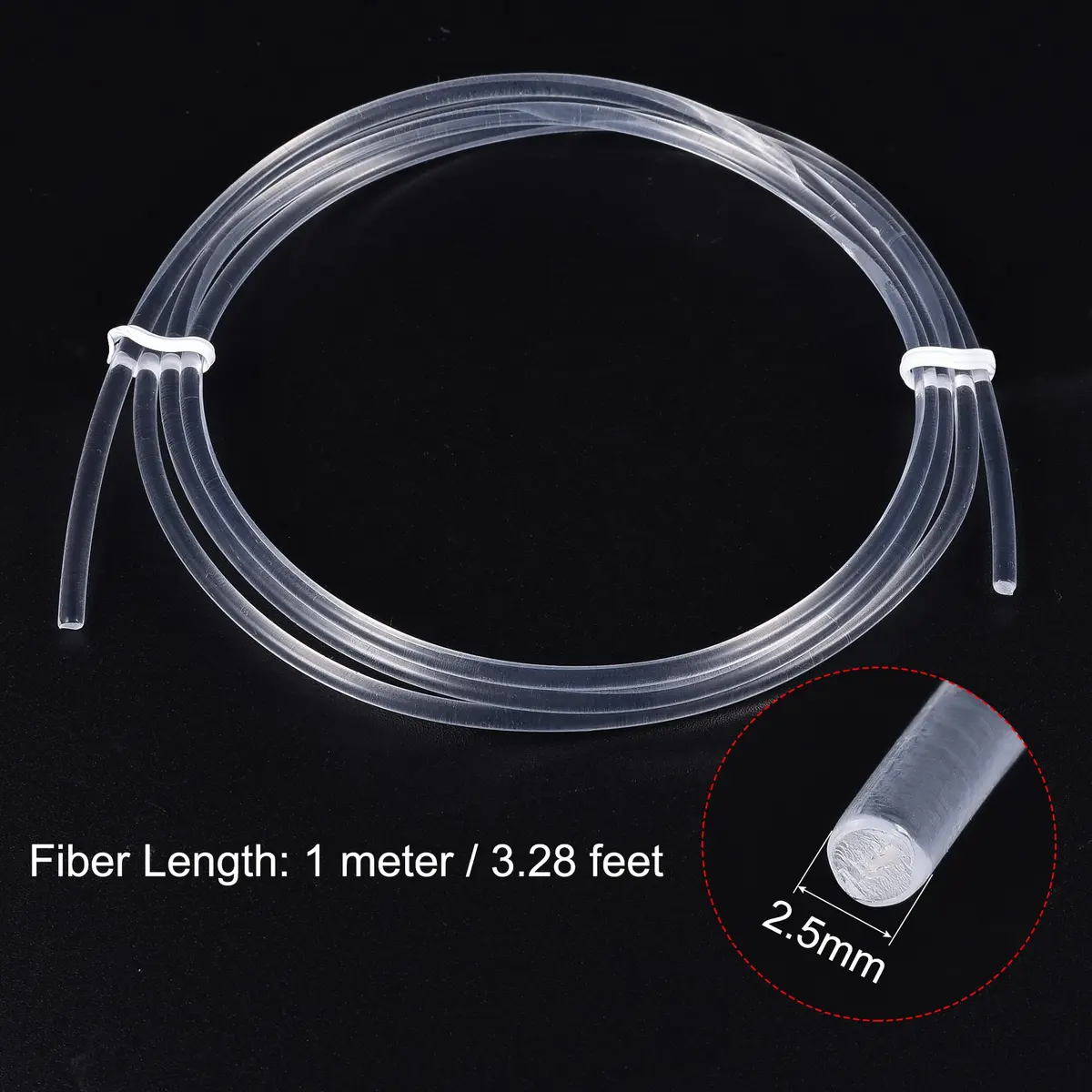 MECCANIXITY PMMA Side Glow Fiber Optic Cable 2.5mm | Bright, Flexible Light Guide for Home & Hotel - view 2
